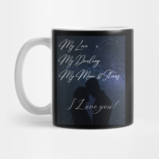 my love my darling my moon and stars i love you! cute couple design Mug